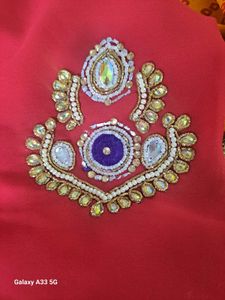 Yellow Bandhni Pallu And Red ♥️ Saree