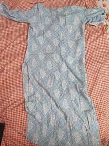 Light Blue Printed Kurta M size