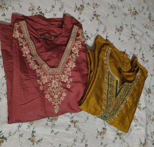 2 Embroidered Kurta Set 🛍️✨🌷