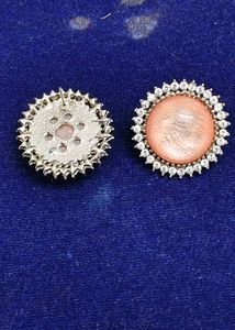 Elegant peach Stone Stud Earrings for Women