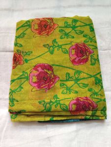 Vibrant Floral Print Saree