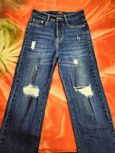 Ripped High-Waisted Jeans