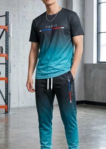 Men t-shirt track pant suit