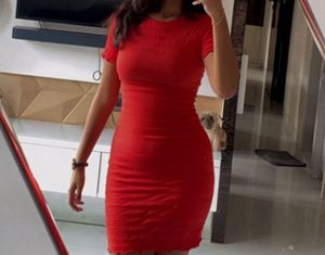 Vibrant Red Textured Mini Dress