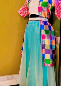 Lehenga,Jacket With Blouse Set