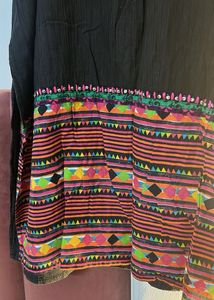 Embroidered Black Kurta