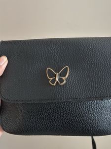 Chic Black Butterfly Crossbody Bag