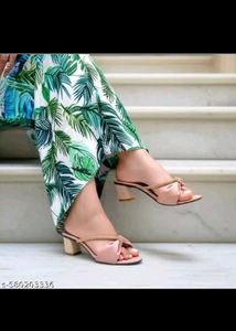 Brand New Blush Bow Block Heels