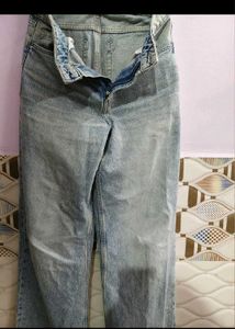 Washed Blue Denim Jeans