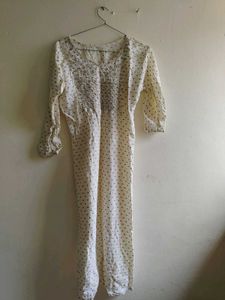 Embellished Cream Kurta