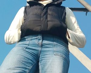 Puffer Jacket With High Neck Top