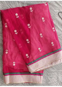 🩷🤍 Party Wear Saree In Pure Chiffon