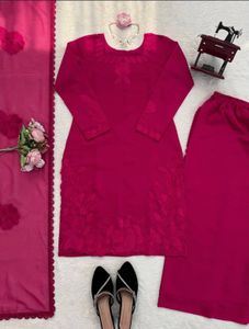 Elegant pink Kurta Set with Palazzo