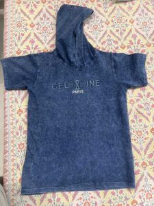 Distressed Blue Hoodie T-Shirt