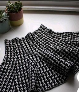 Houndstooth Skirt &amp; Cardigan Set