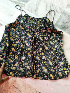 Floral Print Spaghetti Strap Top