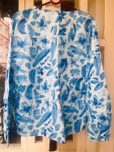Floral Print Tie Waist Top