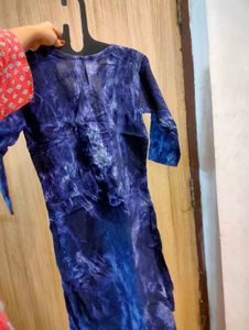 Stylish Blue Tie-Dye Ethnic Gown