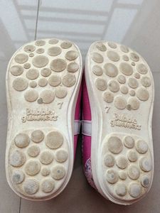 Cute Pink Floral Baby Shoes