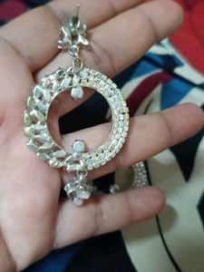 Elegant Floral Hoop Drop Earrings