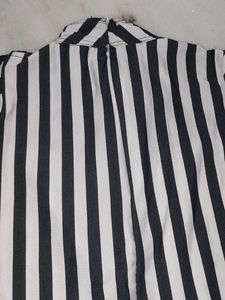 Stylish Striped Midi Dress (M)