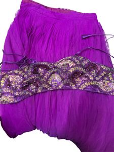 Purple Lehenga &amp; Embellished Top