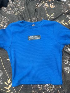 Blue Cropped T-Shirt