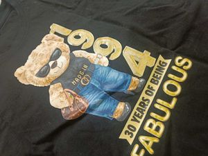 Black Teddy Bear Graphic T-Shirt
