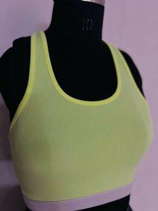 Neon Yellow Sports Bra