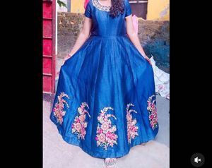 Beautiful Blue Embroidered Gown