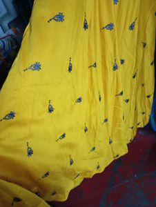 Elegant Yellow Embellished Dress.Adi Affer.