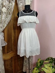 🤍White Eyelet Mini Dress🤍