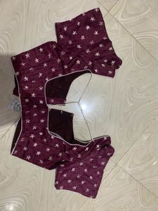elegant meroon printed saree