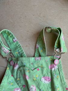 Cute Hedgehog Print Overalls