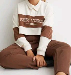 Trendy New York Cropped Sweatshirt