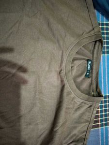 Men's Solid Olive Green T-Shirt