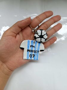 Handmade Football Jersey Keychain