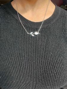 Silver Tulip Pendant Necklace