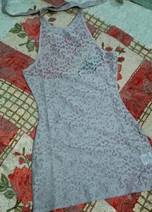 Lace Halter mini dress