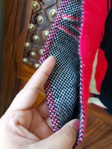 Kashmiri Highly Warm Woolen Blue Pink STOLE