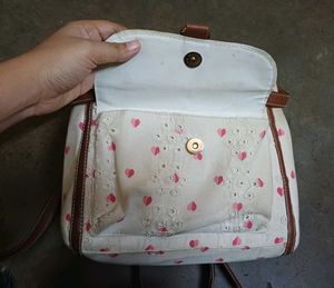 Cute Heart Print Handbag