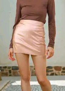 Gold Shimmer Party Mini Skirt Shein