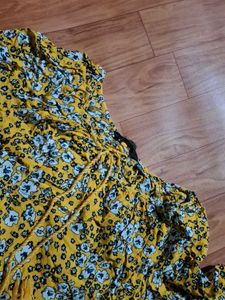 Yellow Floral Tunic Top
