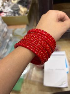 Tomato Red Sipi Bangles