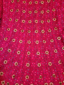 Embellished Pink Semi Stitched Suit Set
