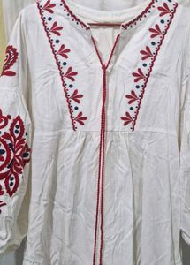 Boho Embroidered Tunic Dress