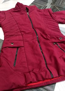 Trendy Winter Jacket for Women  Maroon Padded