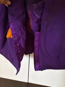 Vibrant Purple Ethnic Padded Blouse with Tassels