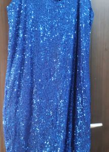Stunning Blue Sequin Party Dress