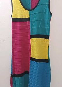 Color Block Sleeveless Bodycon Dress